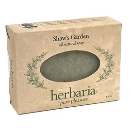 Herbaria Shaw's Garden Handcrafted All-Natural Soap with Essential Oils. 4.5 oz Bar. Enjoy 60 More Skin-Friendly Varieties.