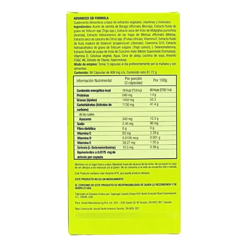 Glisodin Skin Brightening Suplemento Antimanchas 90 Cápsulas