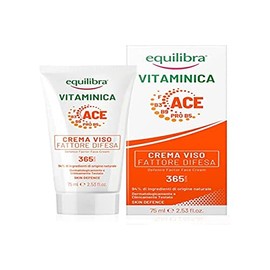 Equilibra Face Cream for Face Protection Factor with Multivitamin Complex, High Concentration, Carrot and Mango Oil, Lychee Extract, Defends and Protects Facial Skin 365 Days a Year, 75 ml
