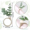 FHUIEWRY 15 Pcs Eucalyptus Napkin Rings, Boho Leaf Wood Bead