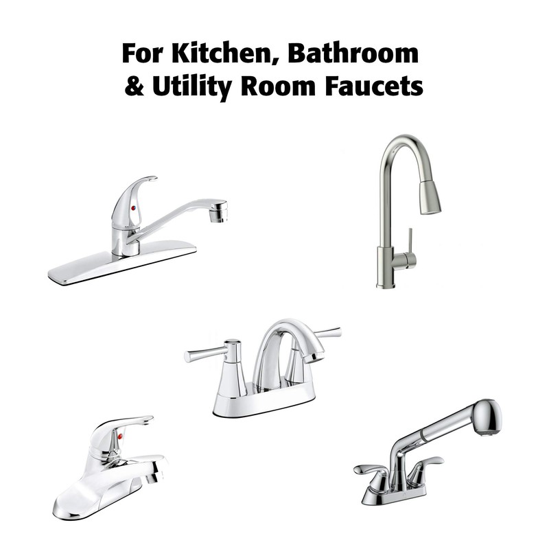 Plumb Pak 16" Lead-Free E-Z Faucet Supply Tube, Stainless Steel