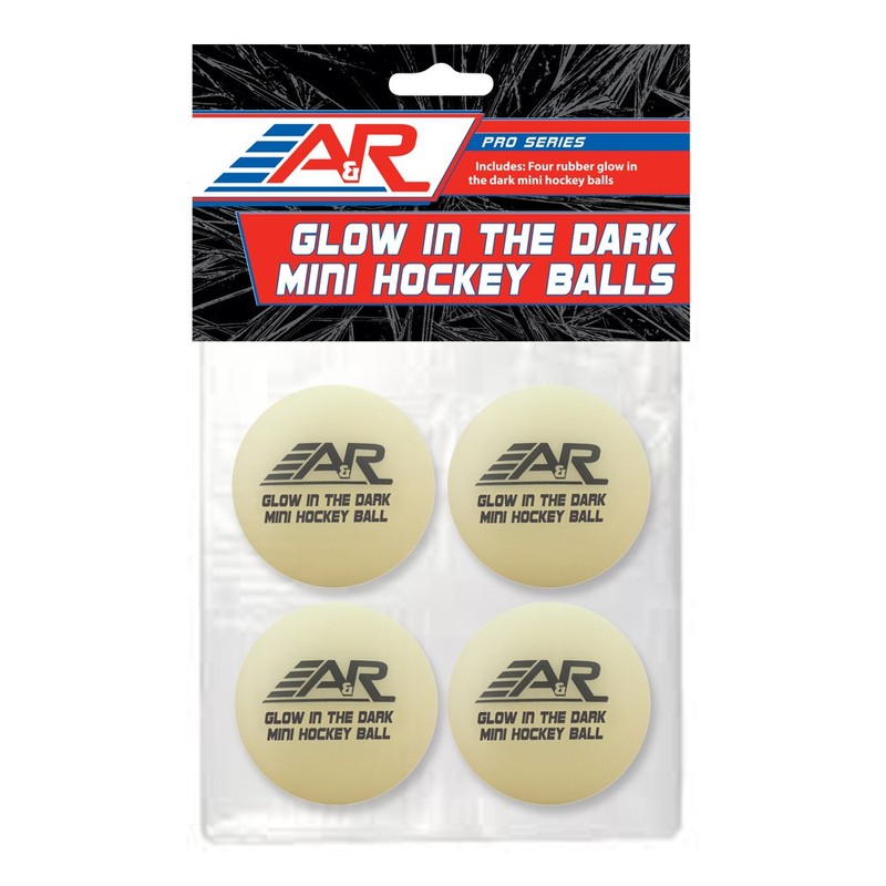 A&R Sports Mini Balls (4 Pack), Glow in The Dark