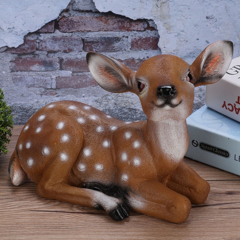 Simulated Sika Deer Garden Decor Scene House Patio Ornaments Resin