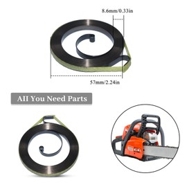 Haishine 2Pcs/lot Recoil Starter Spring for Partner 350 351 370 371 390 McCulloch MAC 335 338 435 440 Petrol Chainsaw Replacement