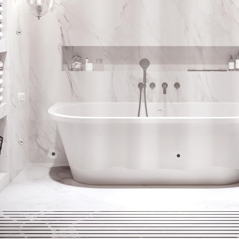 Shower Curtain Liner with Side Suction Cups & Magnets Splash