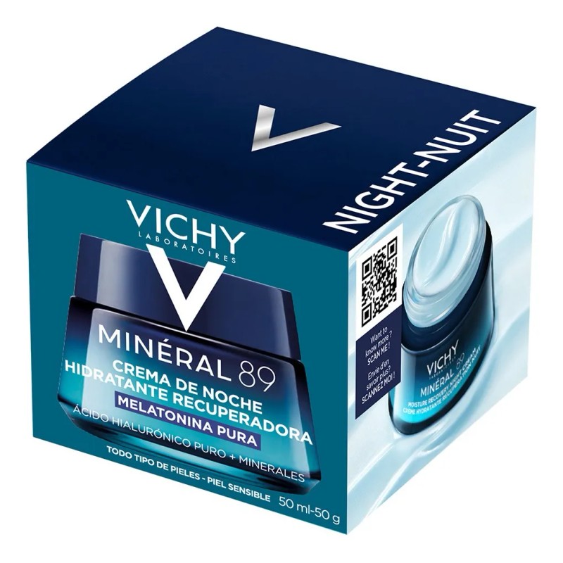 Vichy Minéral 89 Melatonina Crema Reparadora De Noche 50 Ml