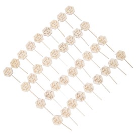 36pcs Hexagonal Tags Wooden Plant Labels Lasers Engraved 3D Effect Sunproof Durable Watch Me Grow Tags for Plant Pot Garden Decoration