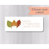 60ct - Autumn Leaf Return Address Labels, Return Address Stickers,