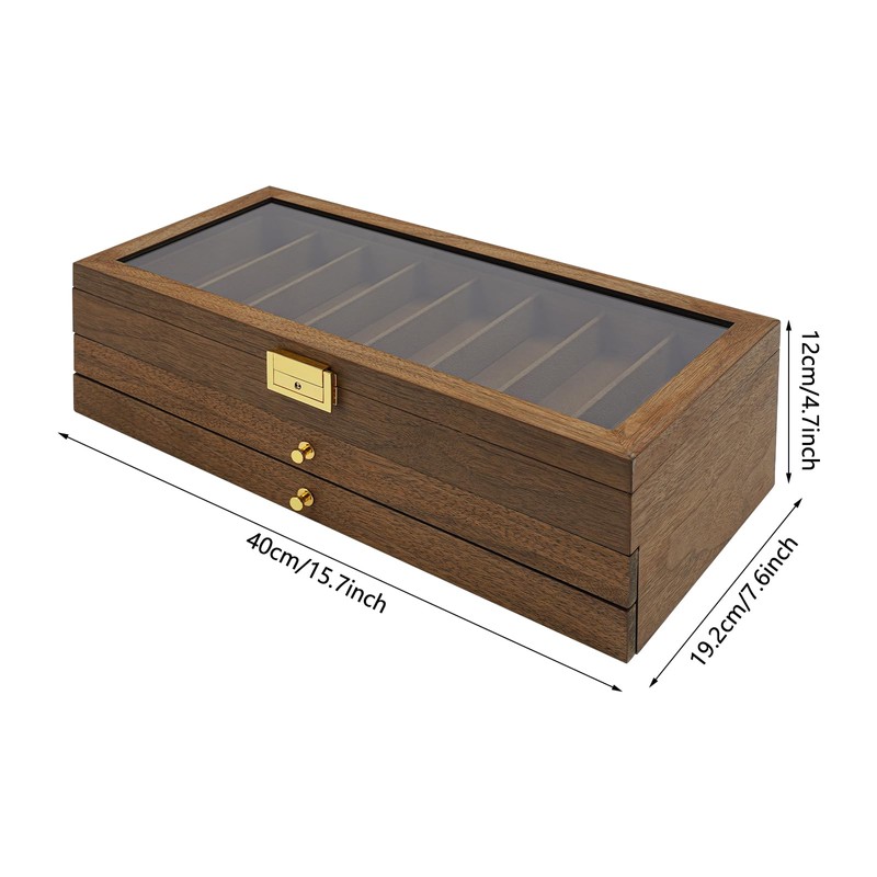 3-Tier Pocket Knife Display Case, 22 Compartments Pocket Knife Case
