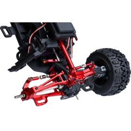 RCMOXETO for MJX Hyper Go H14BM Upgrade Parts 14210 14209 Jetwood 1/14 RC Car Metal Upgrade Parts, for Hype Go 1/14 Upgrade Parts Aluminum Full Parts 18PCS Red