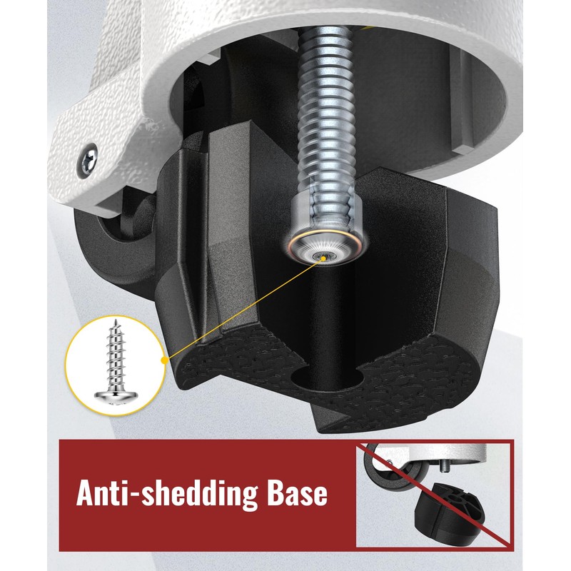 HOLKIE Leveling Stem Casters Set of 4 Heavy Duty Retractable