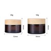 4Pack 50g Amber Glass Cosmetic Cream Jars,Empty Sample Jars Containers