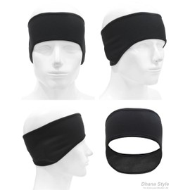 Dhana Style Thermal Windproof Headband, Thin, Ear Muffs, Sports, Thermo Ear Wrap, Stretch, Ear Warmer, Outdoor, Equipment, Type: JEA-EZ, Black