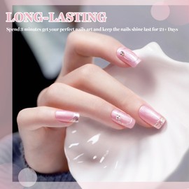 RARJSM Nude Light Pink Glitter Gel Nail Polish Silver Pearlescent Shimmer Finish Gelpolish 15ml Soak Off Nuded Skin Tone Rose Color Home Salon French Manicure Varnish Curing Requires