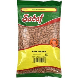Sadaf Pink Beans - Dried Pink Beans for Cooking - Healthy & Vegetarian Meal - Kosher - 24 Oz Resealable Bag