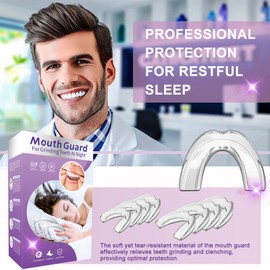 Mouth Guard for Grinding Teeth at Night,8 Pack Night Guards for Teeth Grinding,2 Size Mouthguards for Grinding of Teeth,Reusable Teeth Grinding Mouth Guard for Sleeping 268