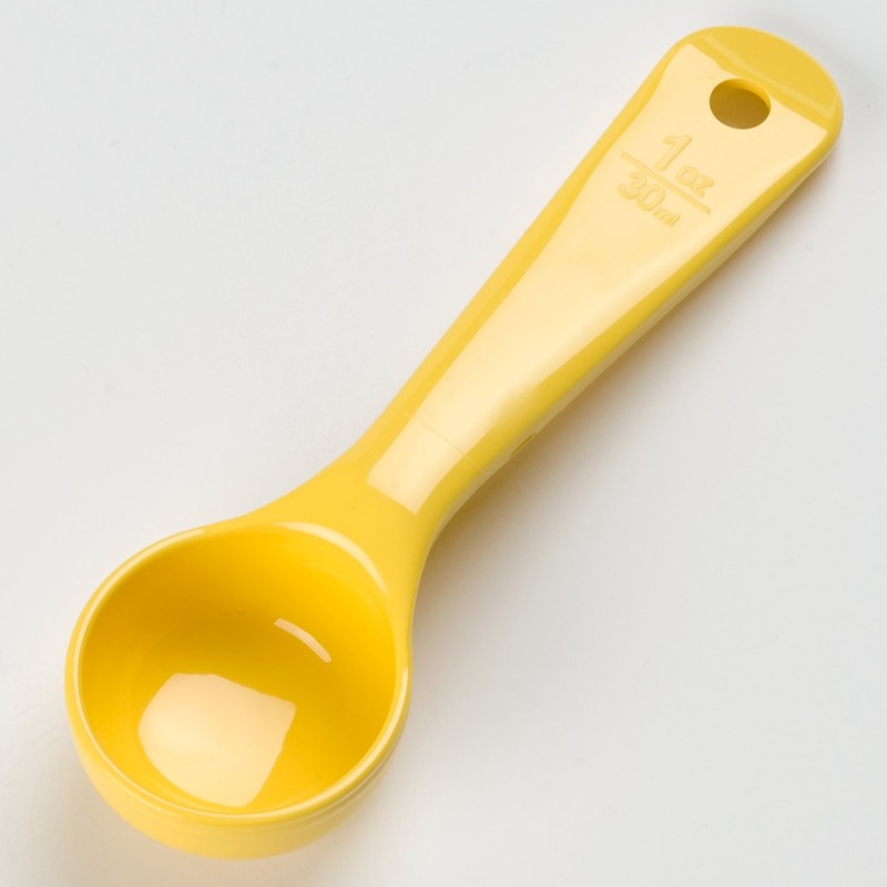 Carlisle 492104 Solid Short Handle Portion Control Spoon, 1 oz,