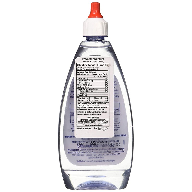 Zero Cal Sweetener Drops 6.6oz - Zero Cal Adoçante Dietético