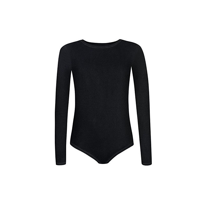 Shepa Girls' Children's Cotton Ballet Leotard, black