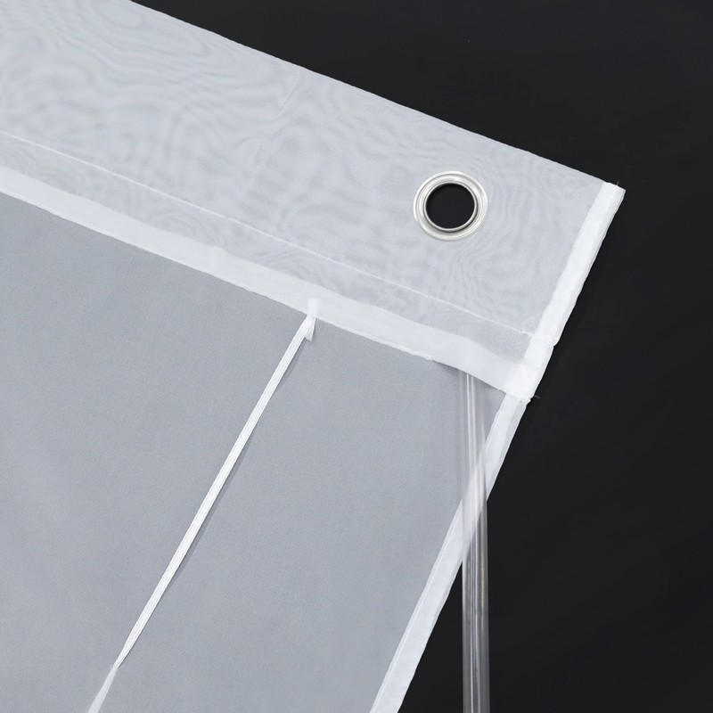 ESLIR Roman Blind No Drilling Required Transparent with Eyelets Colour