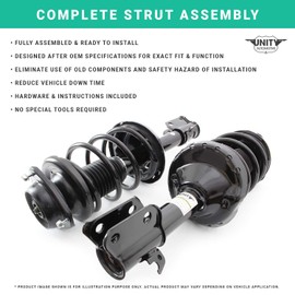 UNITY AUTOMOTIVE 11115 Front Left Complete Strut Assembly 2006-2010 Kia Optima