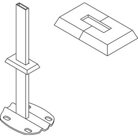 KERMI Rosette for Mounting on Rohboden, RAL 9016