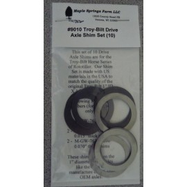 OURS Troy-Bilt Horse Tiller Drive Axle 10 Piece Shim Kit Made in USA, .010 .015 &.030
