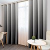 HOMEIDEAS Grey/Gray Ombre Blackout Curtains 52 X 84 Inch Length