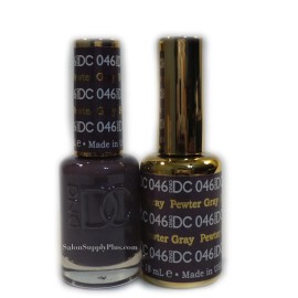 DAISY DND DC GEL - DUO SET (GEL + MATCHING LACQUER) - 046 PEWTER GRAY