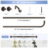 TANGWIN Bronze Wrap Around Curtain Rods 28 to 48 Inch:Blackout