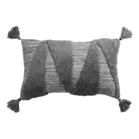 Vianney Funda De Cojin Rectangular Mumbai Gray Vianney Textura