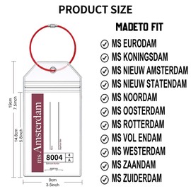 6 Pcs Holland America Cruise Luggage Tag Holders, Zip Seal Clear Cruise Luggage Tag Holder with Steel Loops Fits for Holland America & Carnival Cruise Essentials Must Haves 2025-2026 (6 Holders)