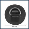INFINAUTO 6pcs 6cm Black D Ring Patch PVC Stainless Steel