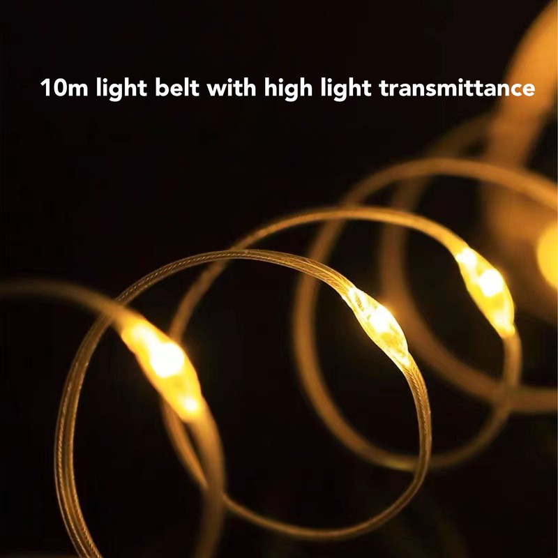 32.8ft Camping String Lights with 5 Lighting Mode 1500mAh LED