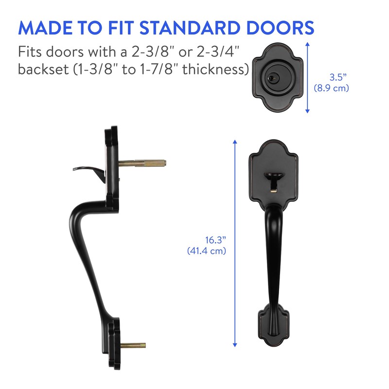 FORTSTRONG - Front Door Lock and Handle with Deadbolt -