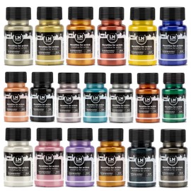 LM-Kreativ Metallic Acrylic Paint 19 x 1.69 fl oz - Color Fusion - Premium Metallic Acrylic Paints for Artists, 50ml – Perfect for Canvas, Wood, Ceramic, and DIY Projects