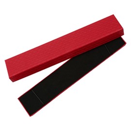 Jagowa Necklace Box Jewellery Gift Box Organiser Long Chain Pendant Display Case with Lid Rectangle Jewellery Storage Case for Wedding Mother’s Day Birthday Gifts (Red)