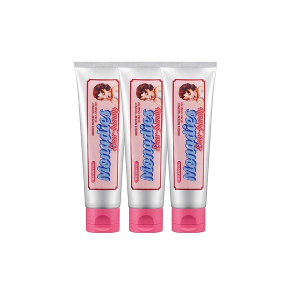 Mongdies Baby Toothpaste Raspberry Helps Remove Plaque and Includes Vitamin B6 to Prevent Gum Disease Fluoride Free (3pcs)