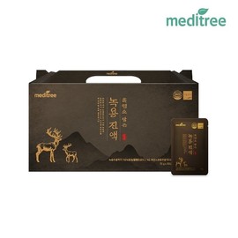 MediTree 메디트리 흑염소 담은 생 녹용진액 1박스(30포) Meditree Black Goat Fresh Deer Antler Essence 1 Box (30 Sachets)