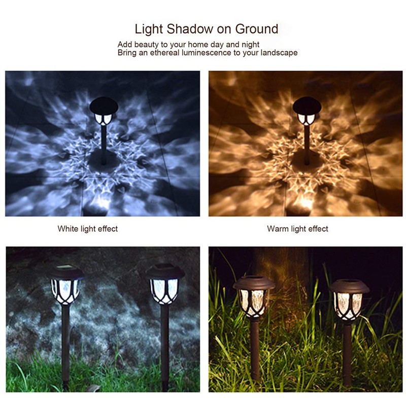 EXCMARK 10 Pack Solar Lights Outdoor Decorative Garden Yard Lights