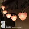 YOLIGHT Pink Heart String Lights, 6.5ft 10 LED Valentines Lights
