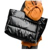 Large Puffer Duffle Bag - Color: Silver