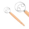 Mixing Whisk, Double Eyes Stainless Steel Danish Dough Whisk, Egg