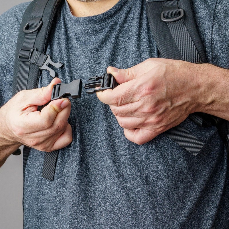 Adjustable Chest Strap for Backpack, 2 Pack, Black for Kids