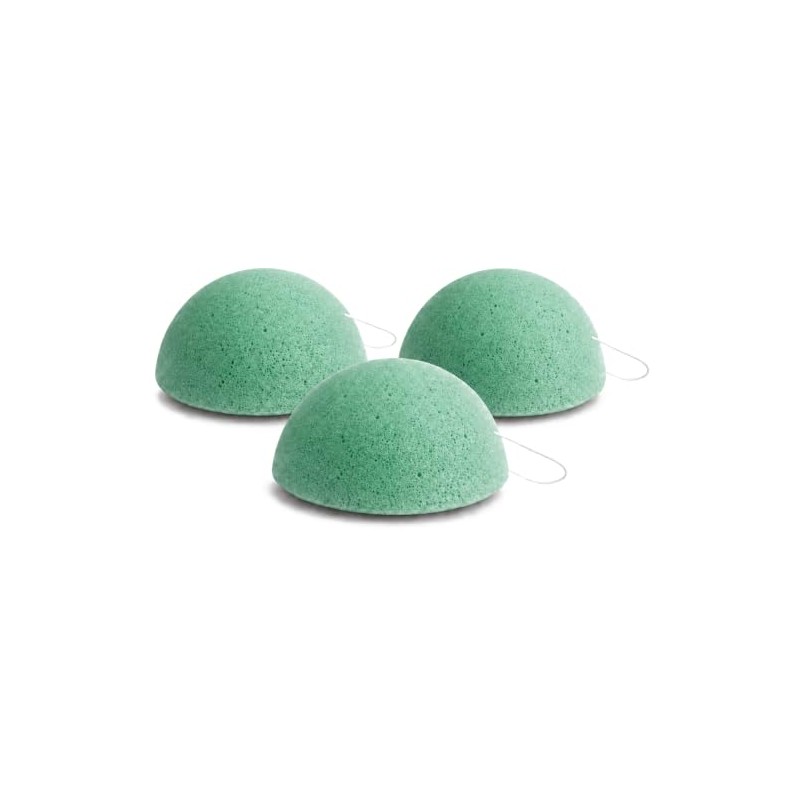 Konjac Men's Sponge Peppermint for Men Skin Pack of 3