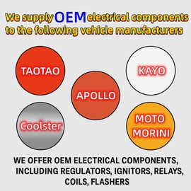 OEM 6-Pin DC CDI | Taotao Apollo Kayo Coolster Coleman Plug and Play Module for Chinese made CG 150cc–250cc Vertical Engine Motorcycles, ATVs, Scooters, Go Karts, Dirt Bikes