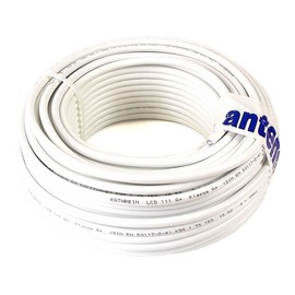 Kathrein LCD 111 A+ Coaxial Cable RG6 1.13 / 4.8 / 6.9 mm 40 m (Sold by the Metre) Class A+, White, PVC