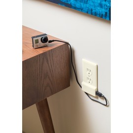 5 Pack - SnapPower USB Charger Outlet Wall Plate Cover - No Batteries Or Wires - Installs in Seconds (Duplex, Light Almond)