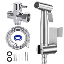 Handheld Bidet Sprayer for Toilet - Stainless Steel Toilet Bidet Sprayer for Personal Hygiene - Adjustable Water Pressure Brass Leak Free - Easy Installation for Feminine Baby Wash Medical & Mobility