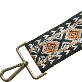 Yiaizhuo Boho 2" Wide Women's Purse Strap Replacement Crossbody Canvas Bags Shoulder Guitar Straps for Handbag Adjustable